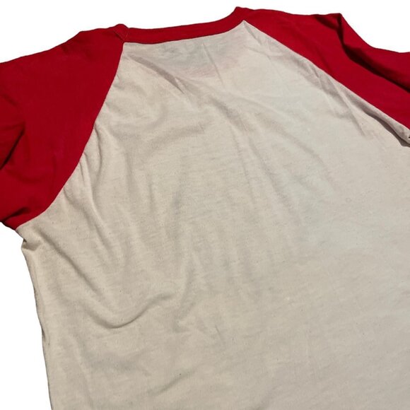 Vintage 80s Budweiser Beer Breakthrough Raglan Tee Shirt - Picture 6 of 8